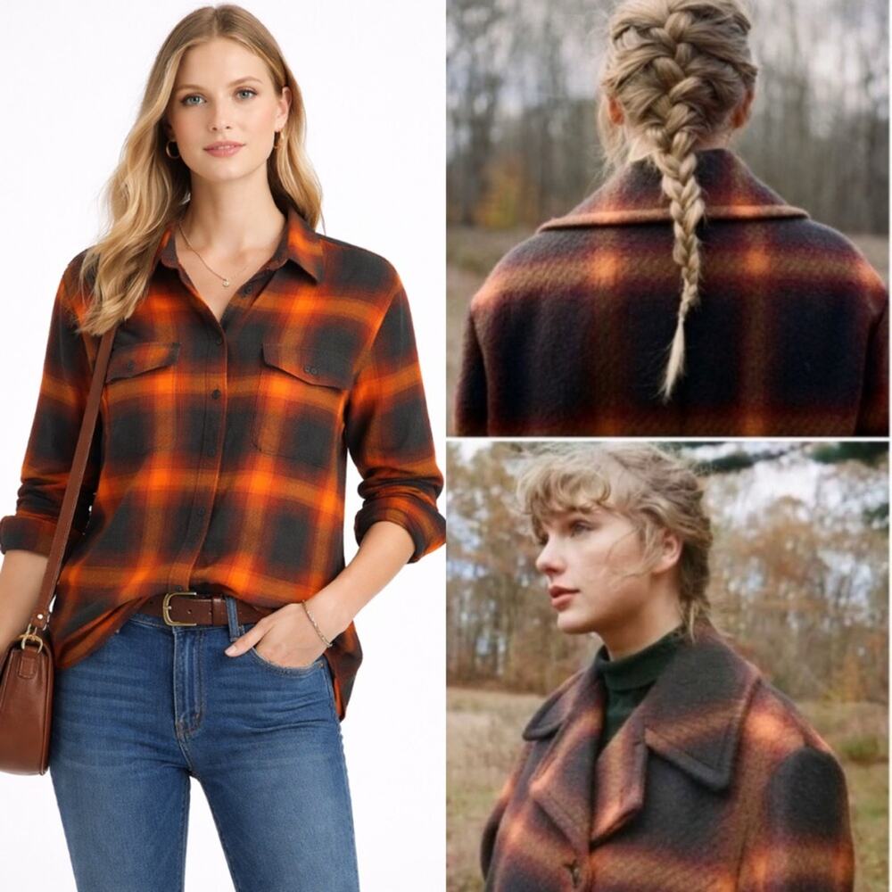 Old Navy The Boyfriend‎ Shirt Taylor Swift Swiftie
Flannel Evermore Size Large